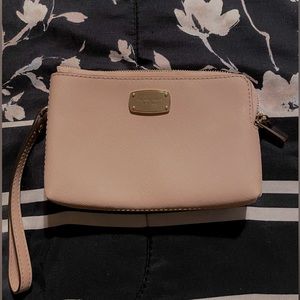 Michael kors clutch/wristlet purse. Blush/nude color